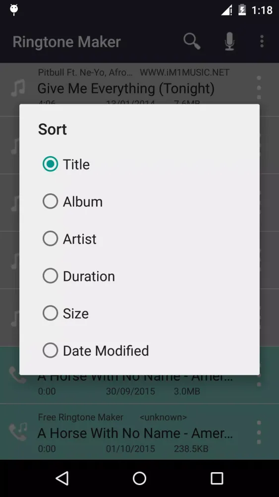 Zrzuty ekranu Ringtone Maker