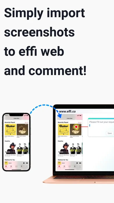 Capturas de pantalla de effi - app for QA testers