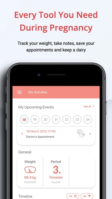 Elika Pragnancy Tracker App স্ক্রিনশট