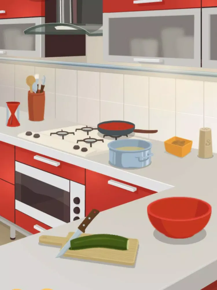 تصاویر Zucchini Spaghetti Bolognese - Vegan Cooking Recipe with Emma: Game for Kids iPad 