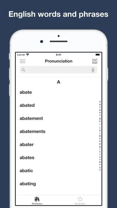 Tangkapan layar Audio Pronunciation Dictionary