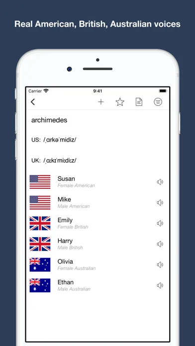 Tangkapan layar Audio Pronunciation Dictionary