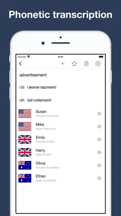 Tangkapan layar Audio Pronunciation Dictionary