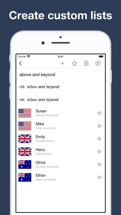 Tangkapan layar Audio Pronunciation Dictionary