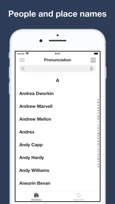 Tangkapan layar Audio Pronunciation Dictionary