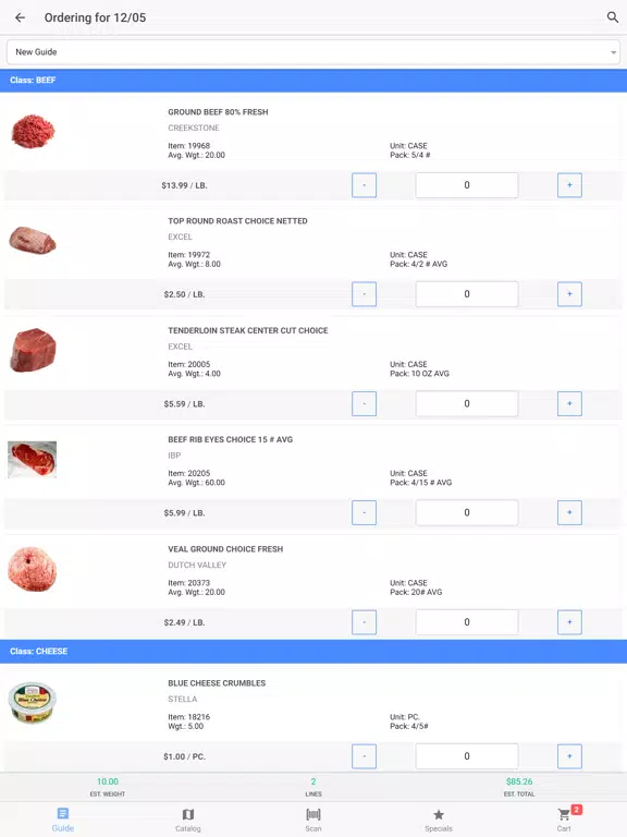 Robert Erneston Produce App iPad  Screenshots