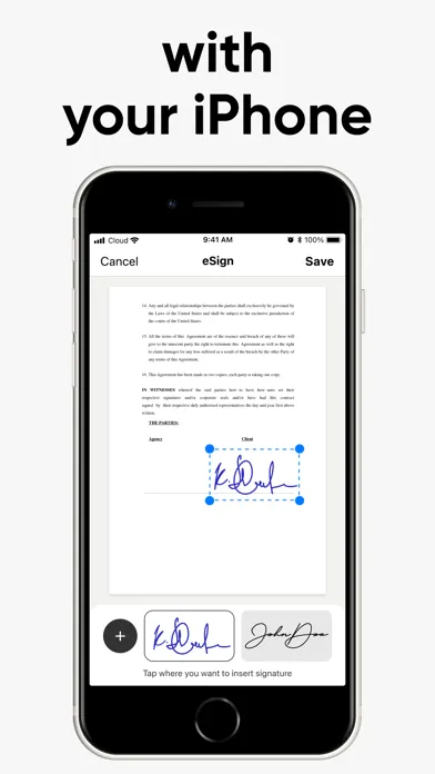 Tangkapan layar eSign App: Sign PDF Documents