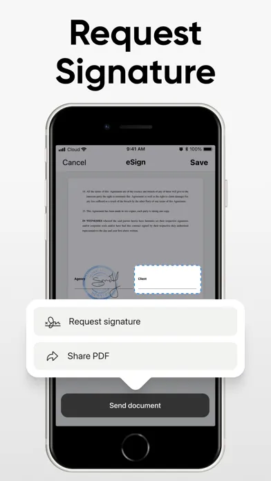 Tangkapan layar eSign App: Sign PDF Documents
