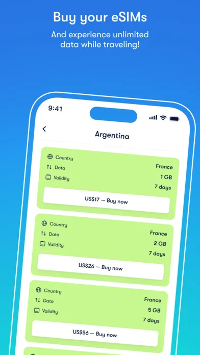 Screenshot di eSimply: Travel & Mobile data