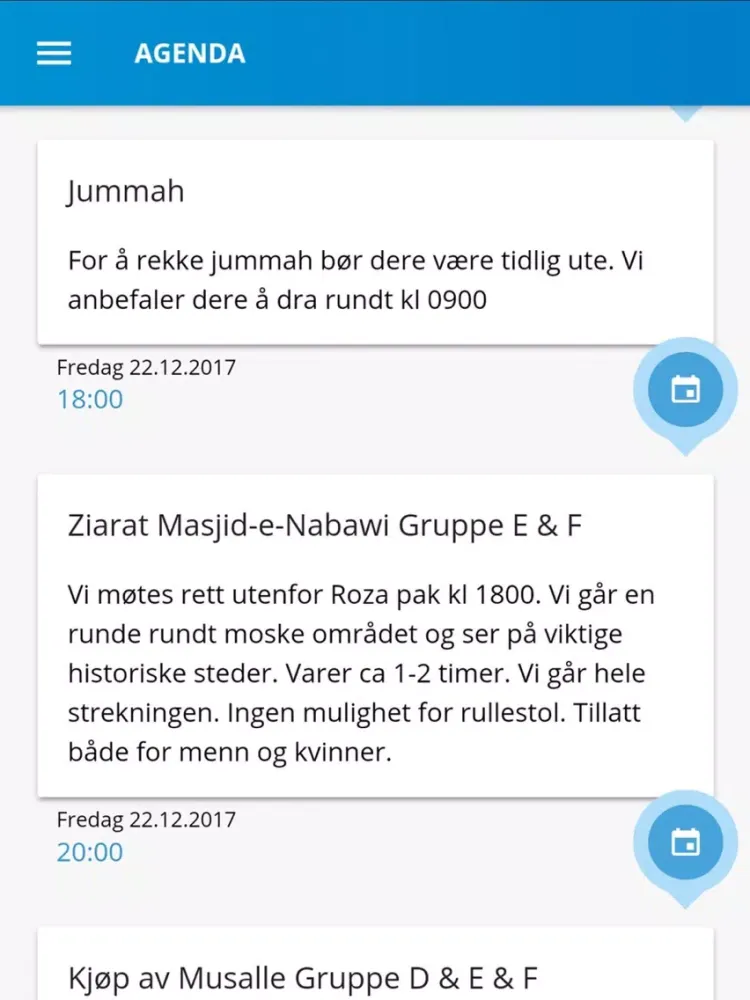 Tangkapan skrin EuropeNor Hajj and Umrah Servi iPad 