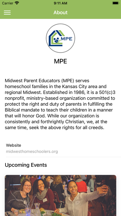 Tangkapan layar Midwest Parent Educators - MPE