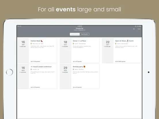 Eventor.app | Guest List iPad  스크린샷