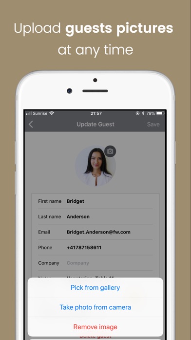 Capturas de pantalla de Eventor.app | Guest List