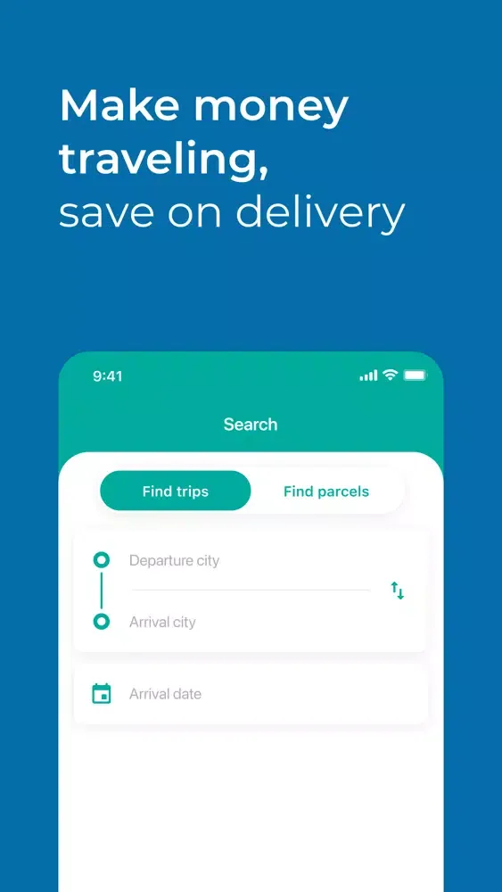 Tangkapan skrin Evopost: Delivery by Travelers