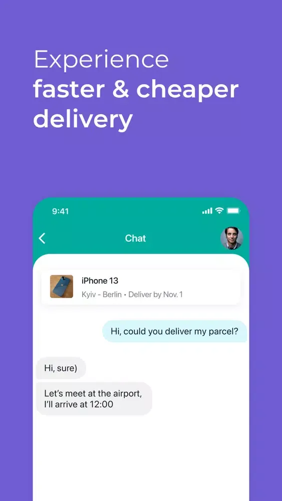 Tangkapan skrin Evopost: Delivery by Travelers