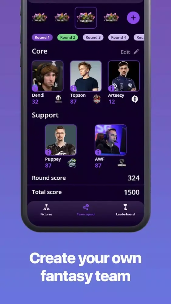 FabFive eSport fantasy Ekran Görüntüleri