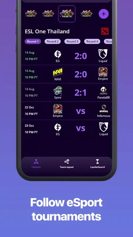 FabFive eSport fantasy Ekran Görüntüleri