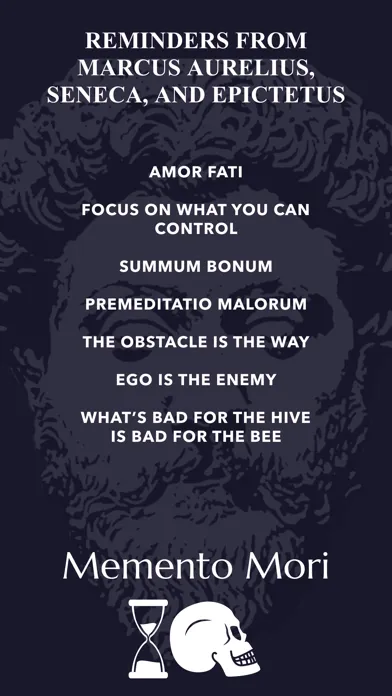 ภาพหน้าจอของ Memento Mori Stoic Reminder