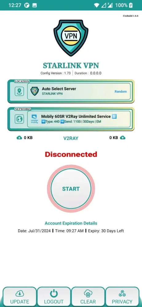 STARLINK VPN স্ক্রিনশট