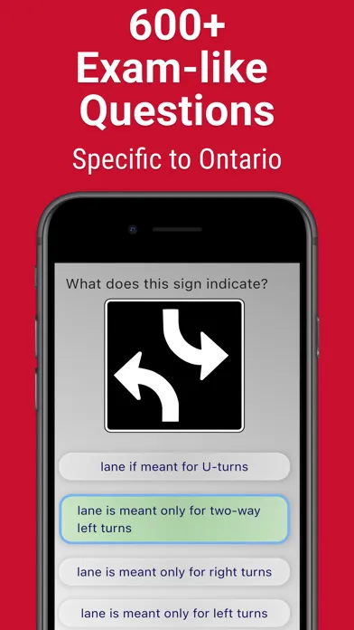 Ảnh chụp màn hình của G1 Practice Test Ontario -2024