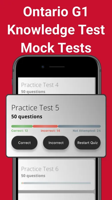 Ảnh chụp màn hình của G1 Practice Test Ontario -2024