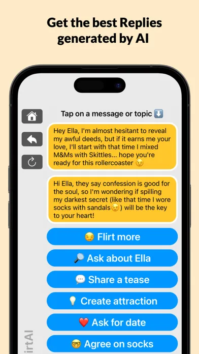 Screenshot di FlirtAI - Get RIZZ & Dates!