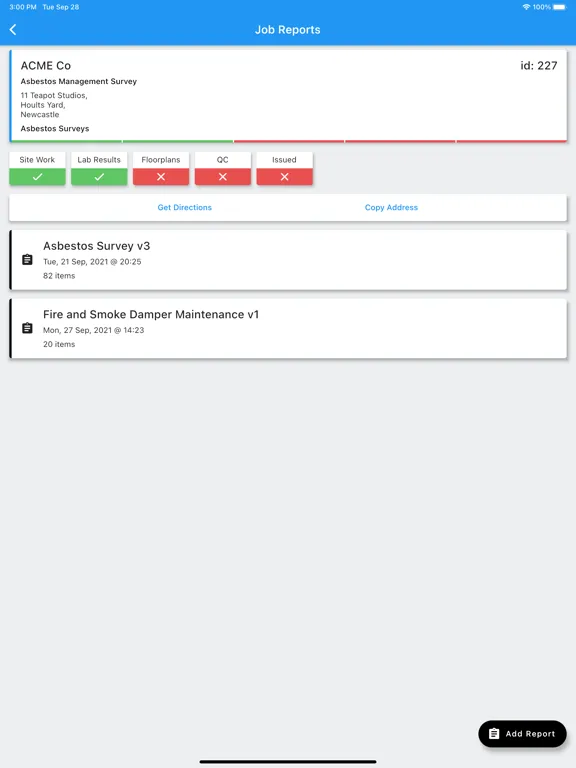 Flow Mobile Surveying iPad  스크린샷