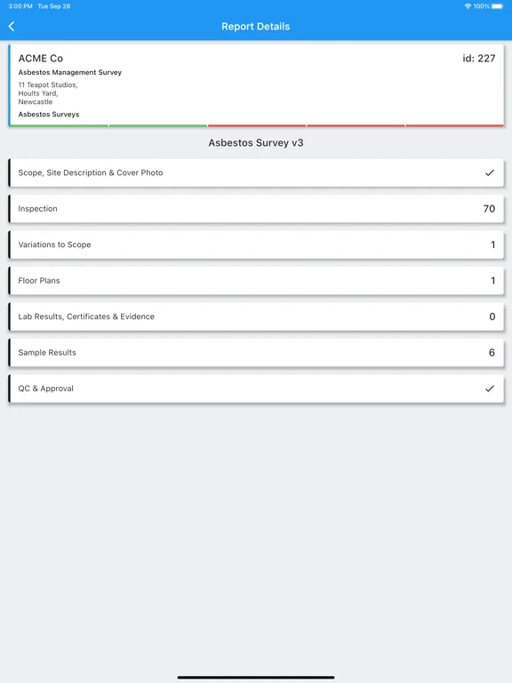 Flow Mobile Surveying iPad  스크린샷