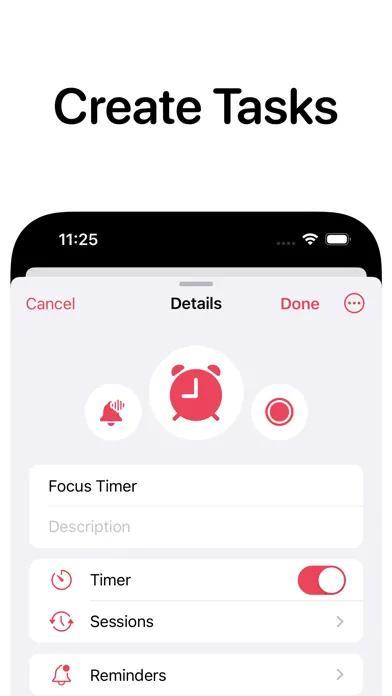 Capturas de tela do Pomodoro Timer - Focusplan