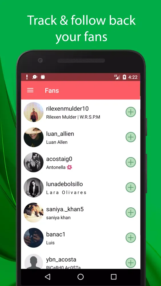 Unfollow Screenshots