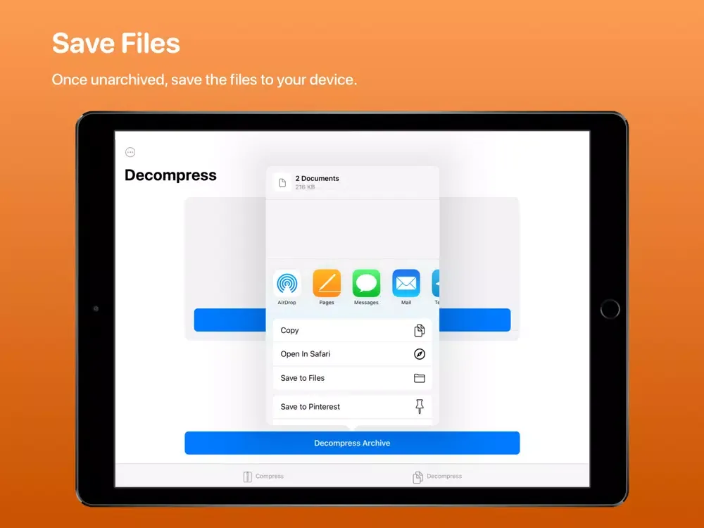 AAR Compressor: Compress Files iPad  スクリーンショット