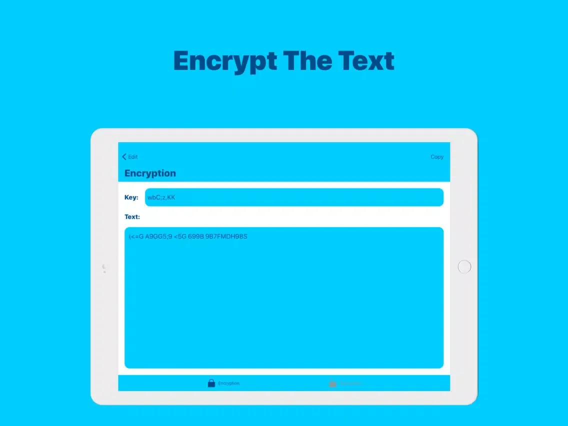Cipher: Encrypt & Decrypt Text iPad Screenshots