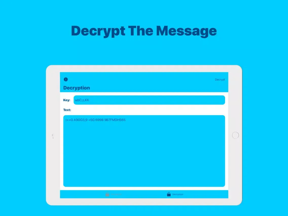 Cipher: Encrypt & Decrypt Text iPad Screenshots
