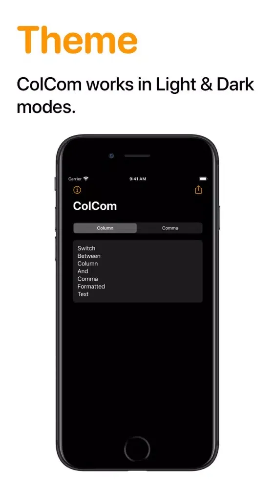 Tangkapan skrin ColCom: Convert Column & Comma