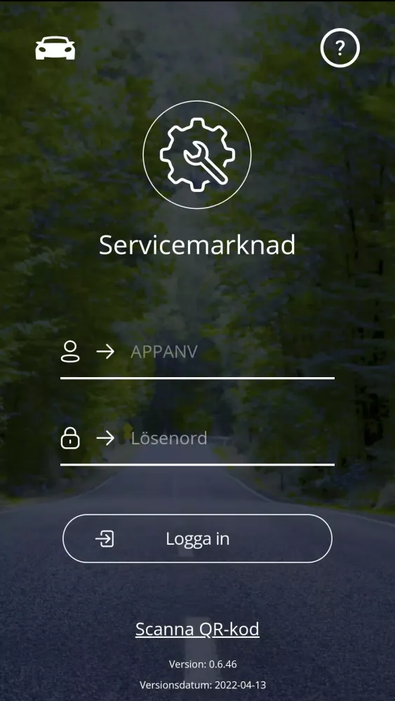 Servicemarknad app Screenshots