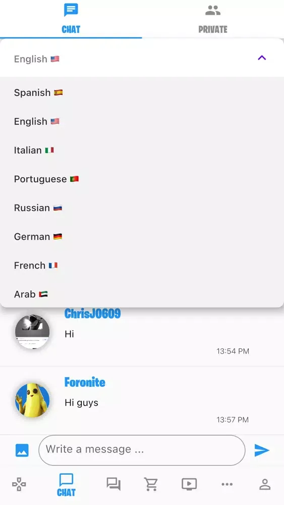 Tangkapan layar Foronite