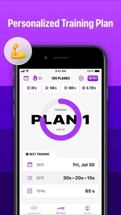 Plank Workout & Fitness App Screenshots