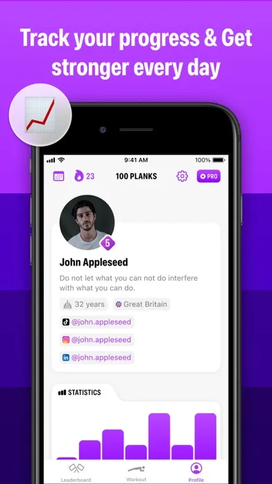 Plank Workout & Fitness App Screenshots