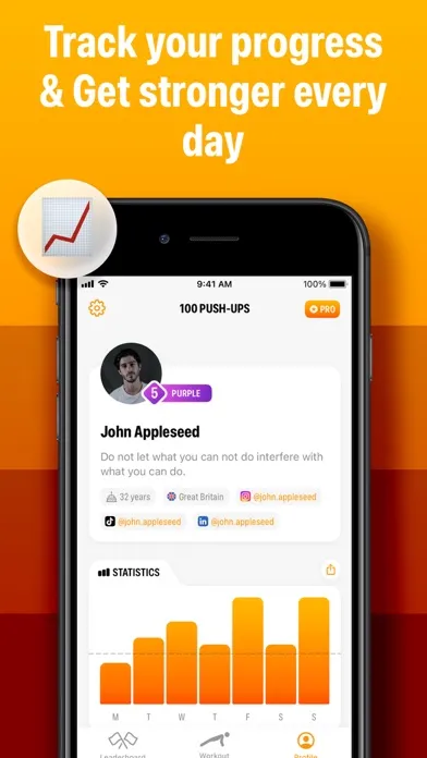 Capturas de tela do Push Ups Counter and Tracker