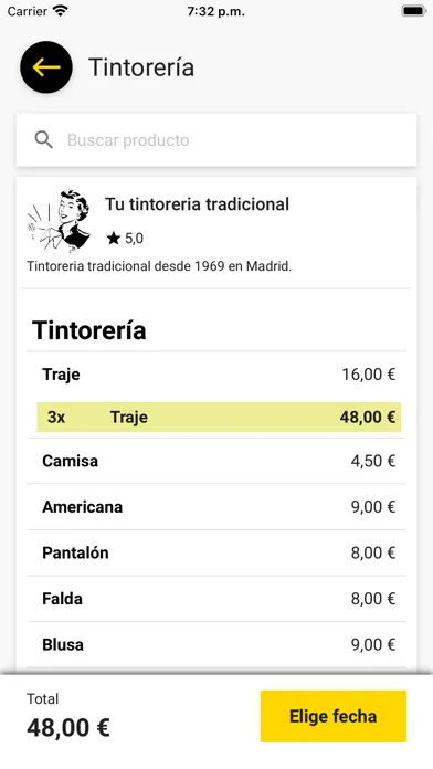 Screenshot di Tu tintorería tradicional