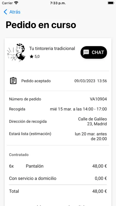 Screenshot di Tu tintorería tradicional