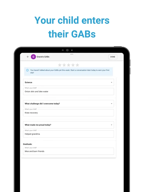 GAB-on!: Family Conversations iPad  Screenshots