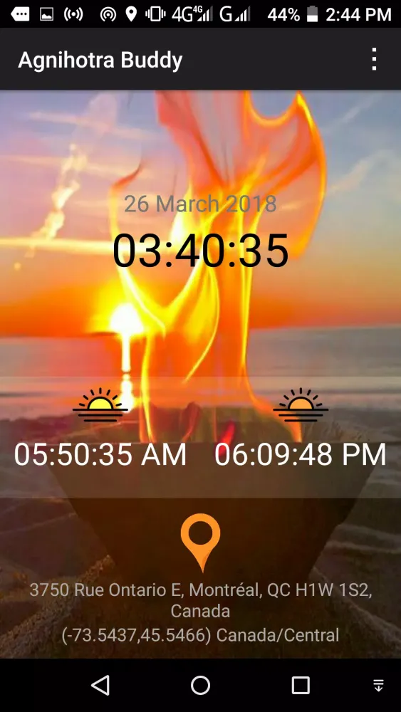 Agnihotra Buddy سکرین شاٹس