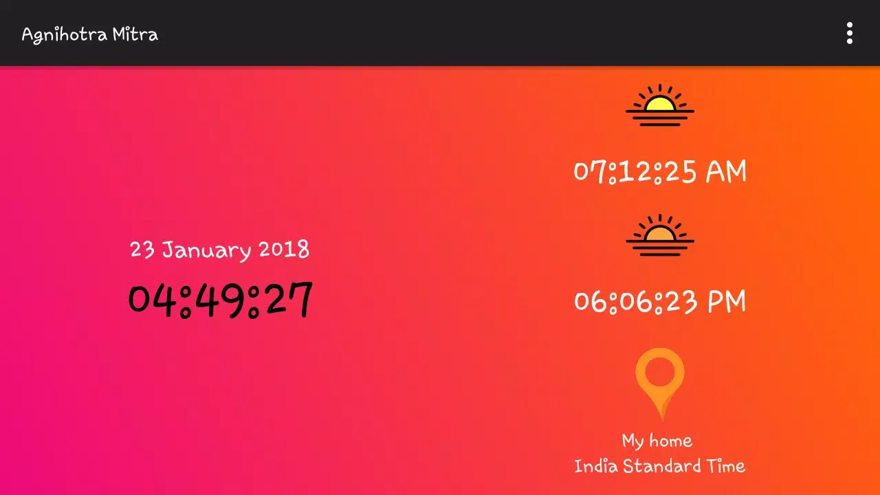 Agnihotra Buddy سکرین شاٹس