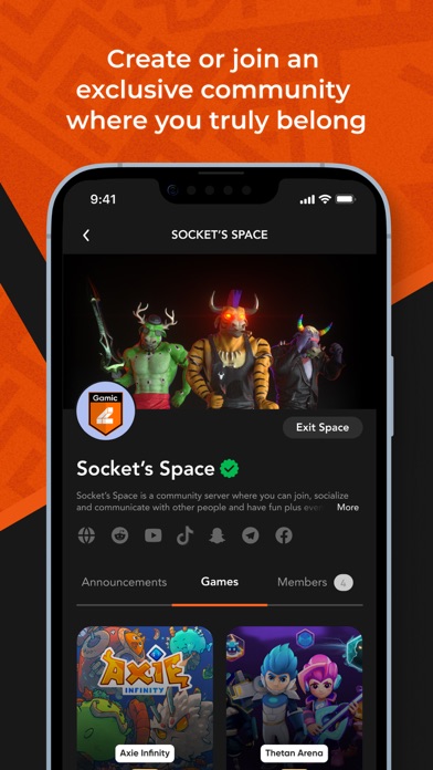 Gamic: Spaces, Chat & Connect スクリーンショット