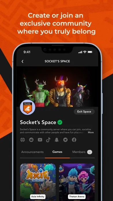 Gamic: Spaces, Chat & Connect应用截图