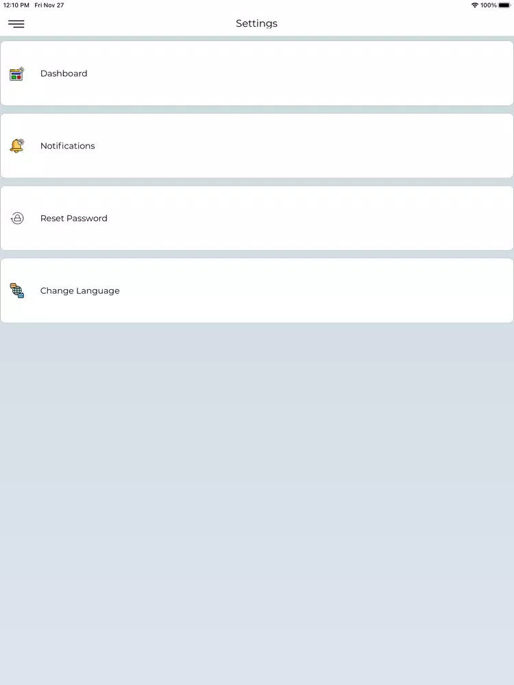 Tangkapan layar Securewheels iPad 