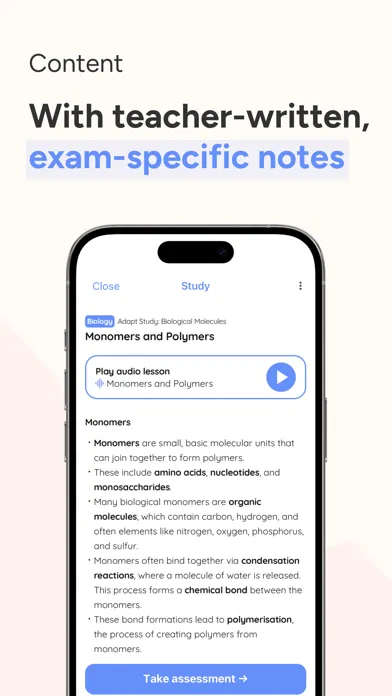 Zrzuty ekranu Adapt - Revision & Assessment