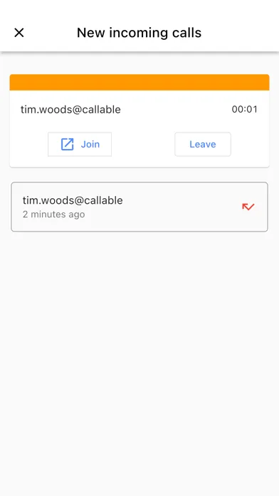 Screenshot di Callable
