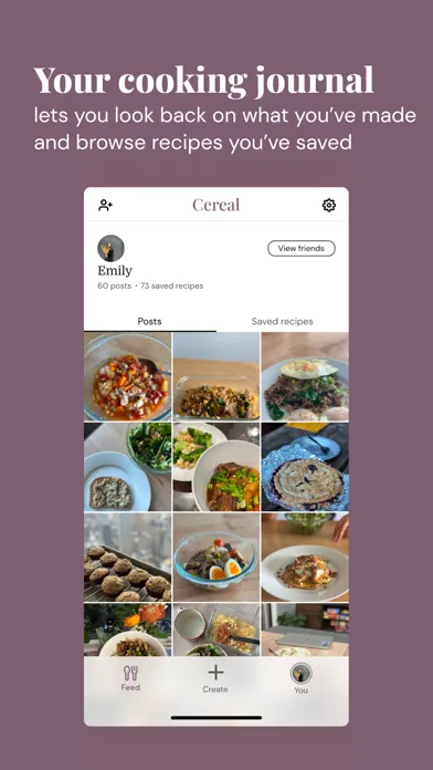 Cereal: Home-cooked social Screenshots
